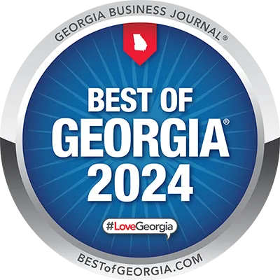 Best of Georgia 2024 award badge from the Georgia Business Journal, awarded to Inspine Chiropractic and Wellness.